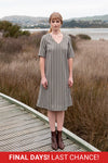 Como Dress - Olive Stripe