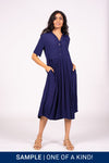 Lucia Dress S/S - Navy | SAMPLE