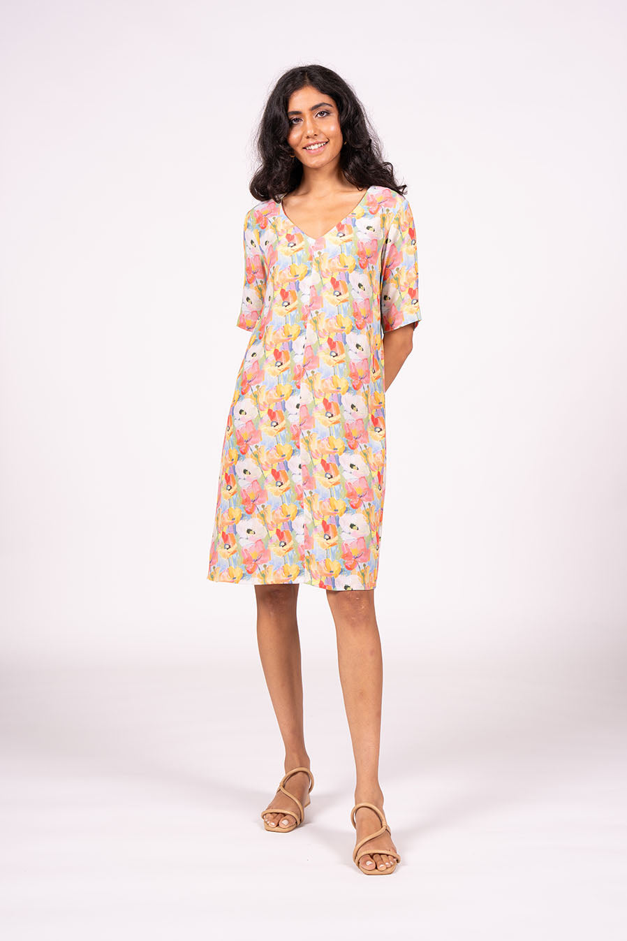 Hazel Dress S/S - Summer Poppy | SAMPLE