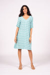 Hazel Dress S/S - Green Tile | SAMPLE