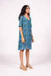 Hazel Dress S/S - Azure Floral | SAMPLE
