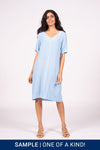 Quinn Dress S/S - Blue Rattan | SAMPLE