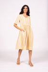 Otama V Dress S/S - Golden Stripe | SAMPLE