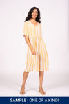 Otama V Dress S/S - Golden Stripe | SAMPLE