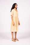 Otama V Dress S/S - Golden Stripe | SAMPLE