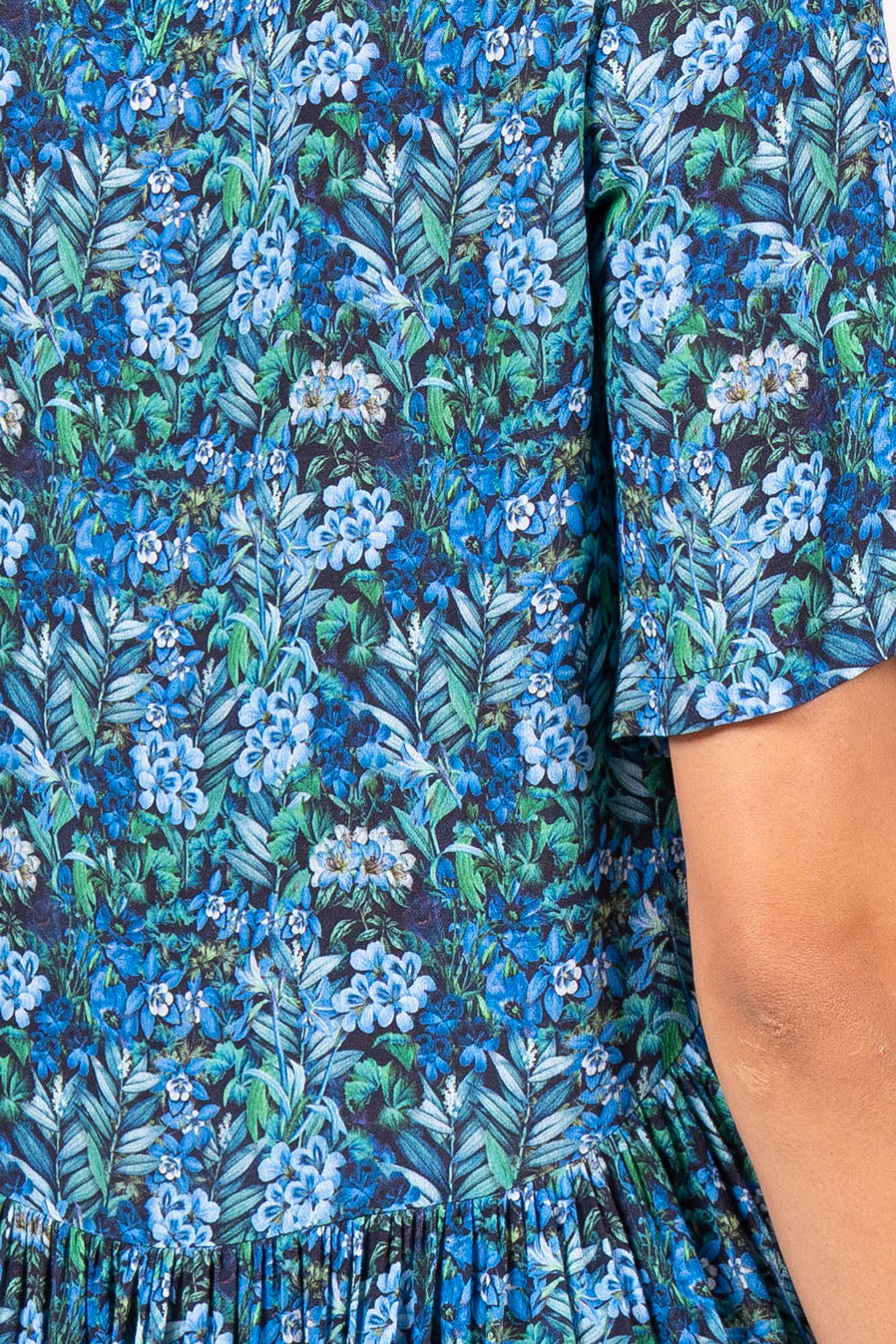 Otama Dress S/S - Azure Floral | SAMPLE