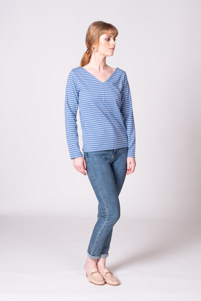 Alisa Top - Blue Stripe