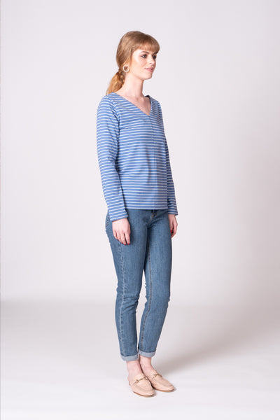 Alisa Top - Blue Stripe