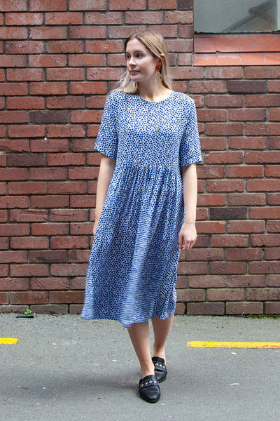 Otama Dress - Blue Spot