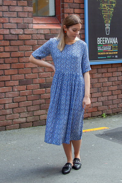 Otama Dress - Blue Spot