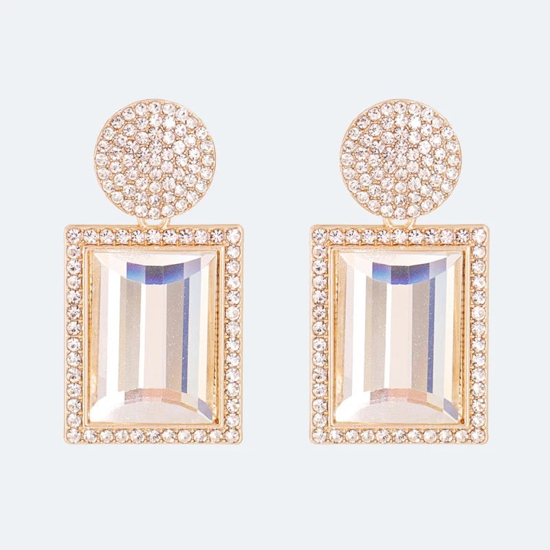Genevieve Earrings - Clear