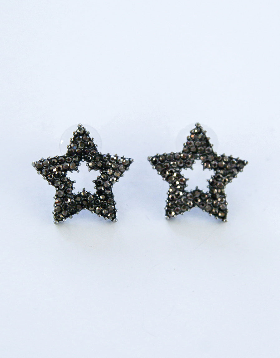 Stella Earrings - Gunmetal