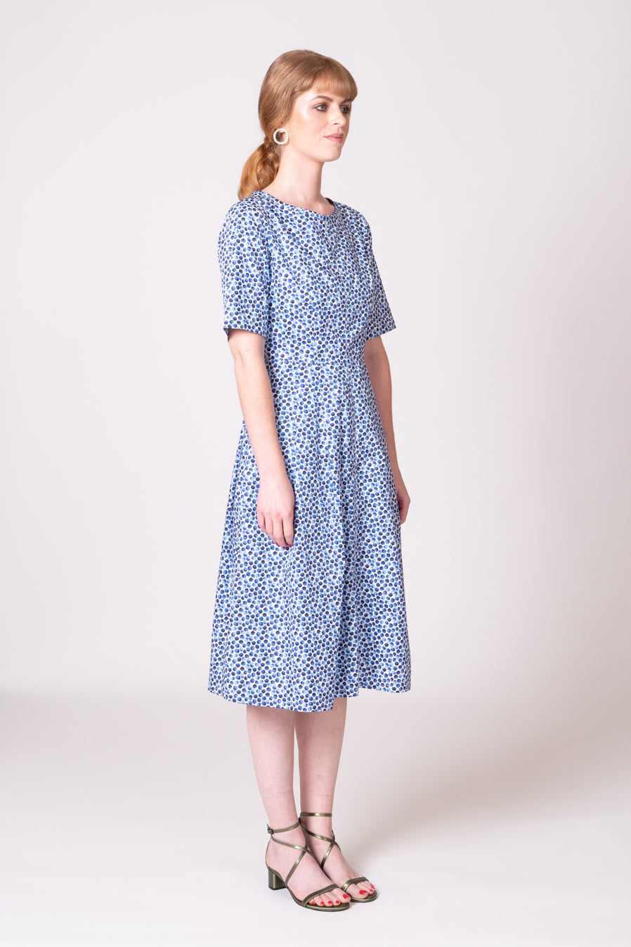London Dress - Blue Spot