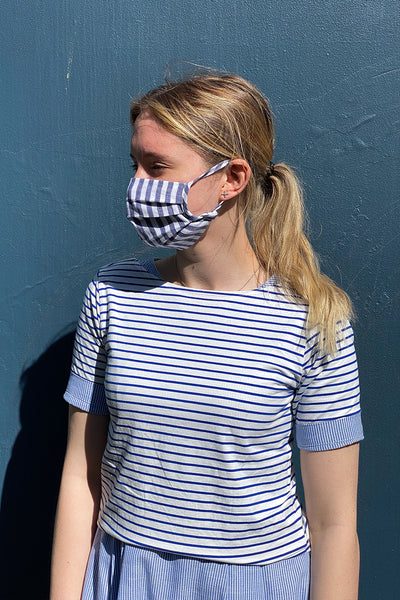 WT Mask - Abstract Navy/White