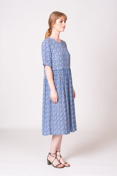 Otama Dress - Blue Spot