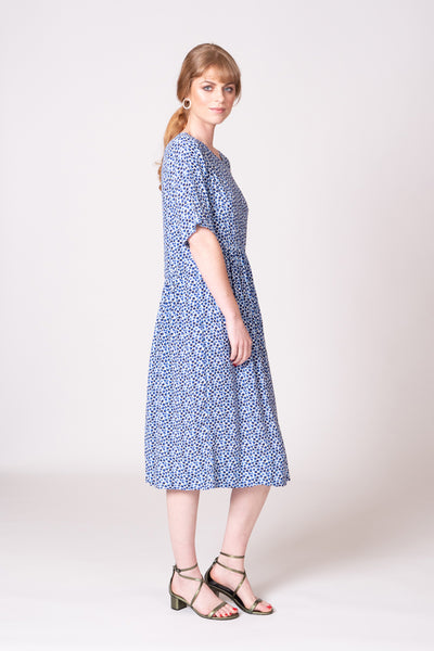 Otama Dress - Blue Spot