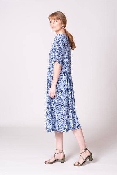 Otama Dress - Blue Spot