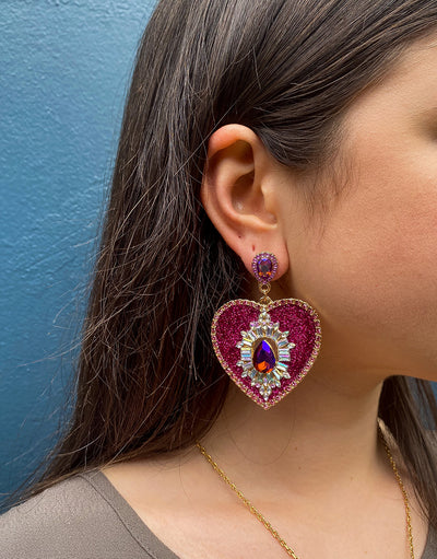Frida Earrings - Magenta