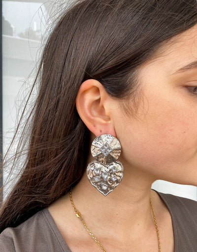 Poppy Earrings - Silver