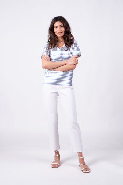 Alisa Top S/S - French Stripe