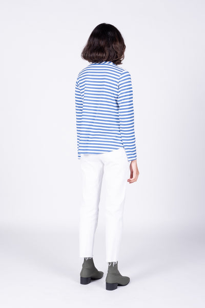 Emilia Top - Blue Stripe