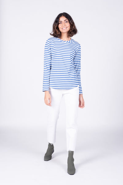 Emilia Top - Blue Stripe