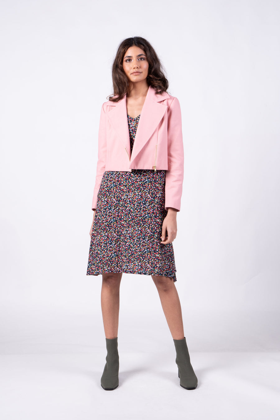 Maeve Biker - Flamingo Denim