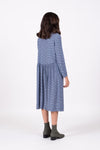 Otama Dress L/S - Blue Scollop