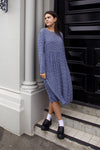 Otama Dress L/S - Blue Scollop