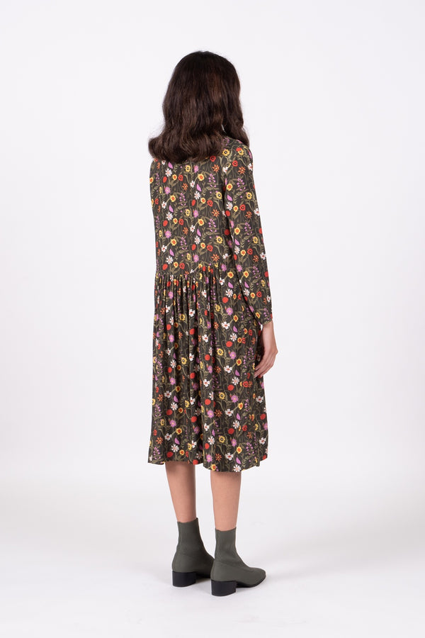 Otama Dress L/S - Forest Floral - WILSON TROLLOPE