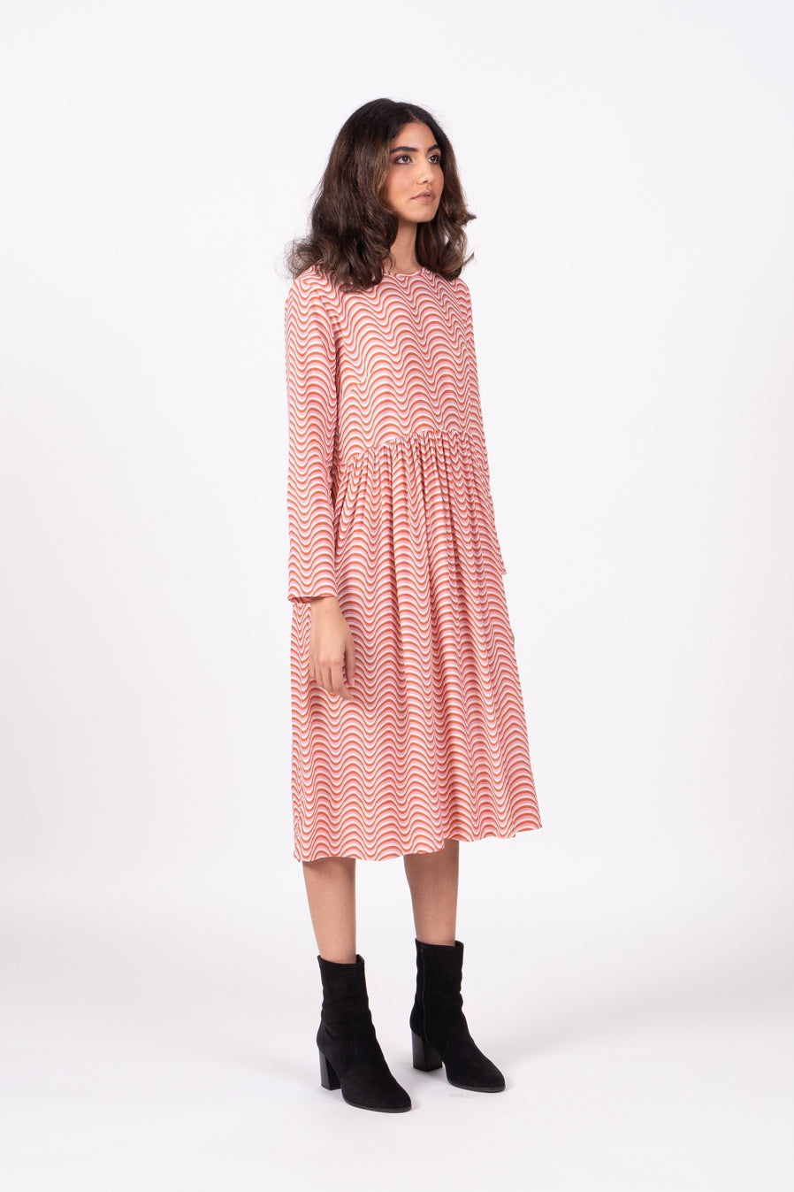 Raspberry clearance ripple dress