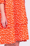 Mary Dress - Orange Spot