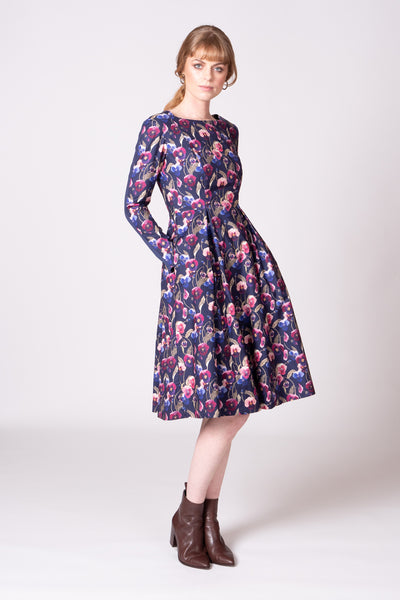 Rosa Dress - Pansy Print