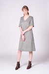 Como Dress - Olive Stripe