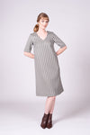 Como Dress - Olive Stripe
