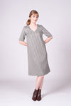 Como Dress - Olive Stripe