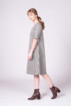 Como Dress - Olive Stripe