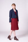 Portofino Dress - Burgundy Stripe